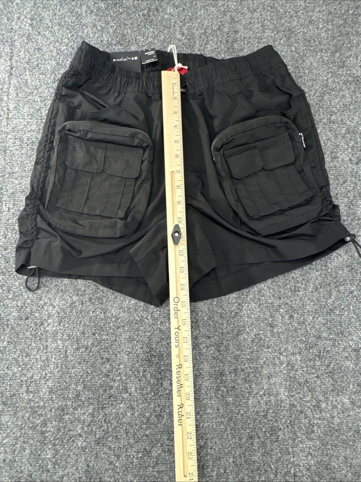 Smoke Rise Red Karina Shorts Womens Medium Black Curvy Fit Cargo Pockets Utility