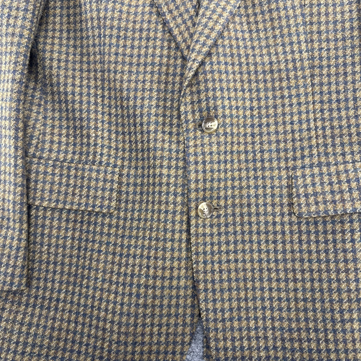 Vintage Austin Reed Wool Tweed Sport Coat 42L Brown Blue Check Scotland