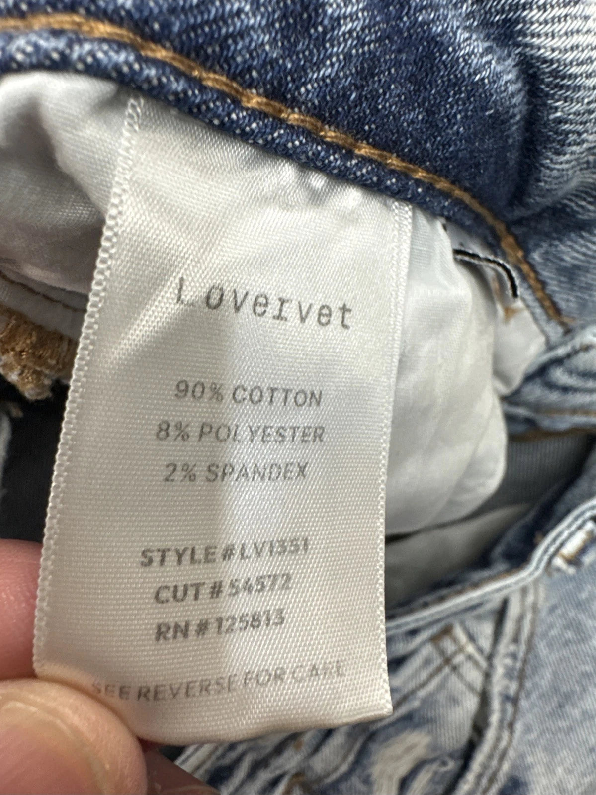 Lovervet VERVET Jeans Women’s 27/5 Light Wash Distressed Straight Leg