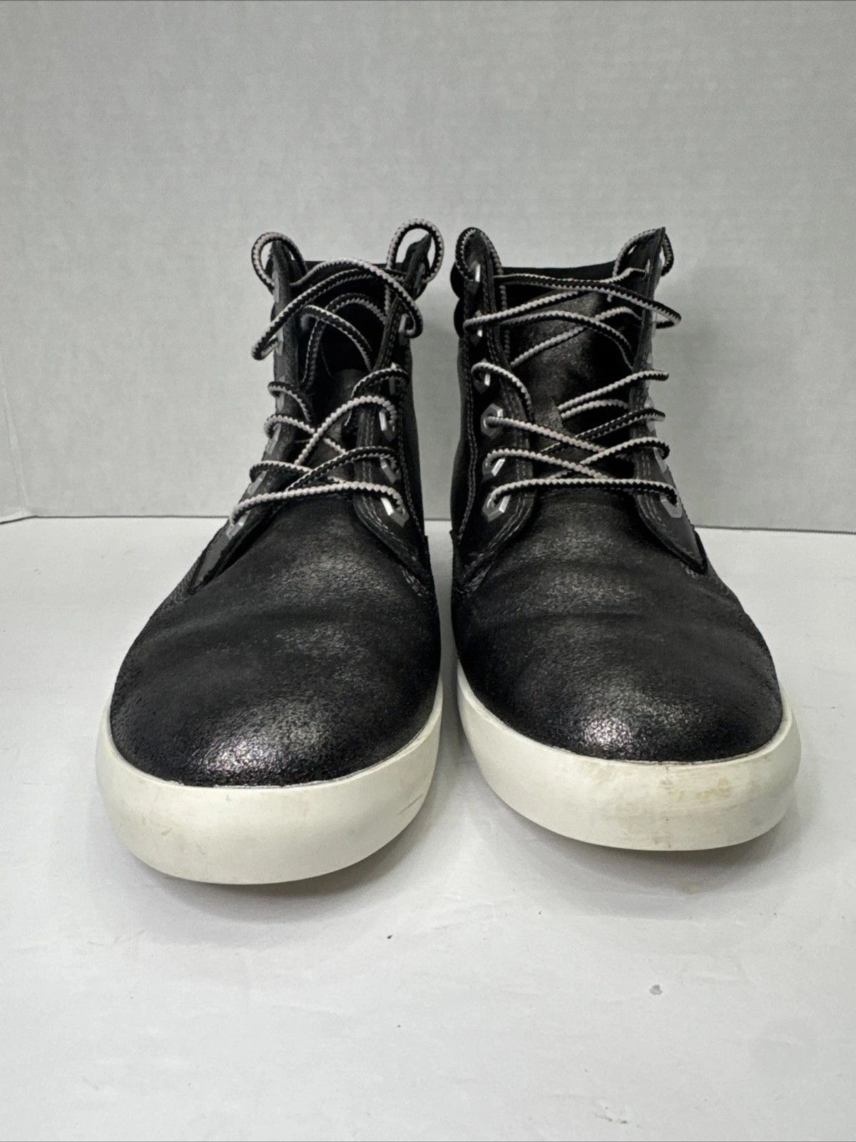 Timberland Dausette A1QIV Women’s 7.5 Black Metallic Leather Sneaker Boots