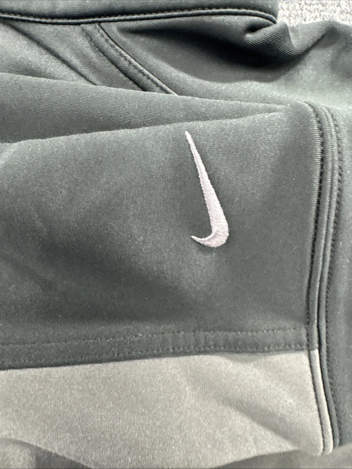 Nike Golf Therma-FIT 1/4 Zip Pullover Mens L Black Gray Fleece Performance