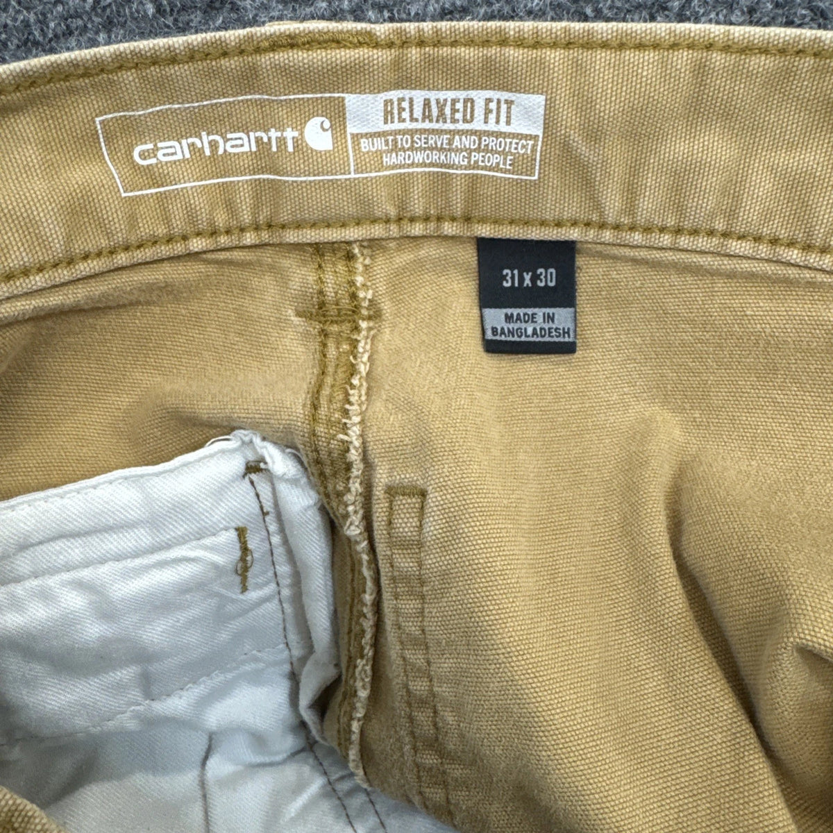 Carhartt Rugged Flex Double Knee Work Pants Mens 31x30 Hickory BN2802-M