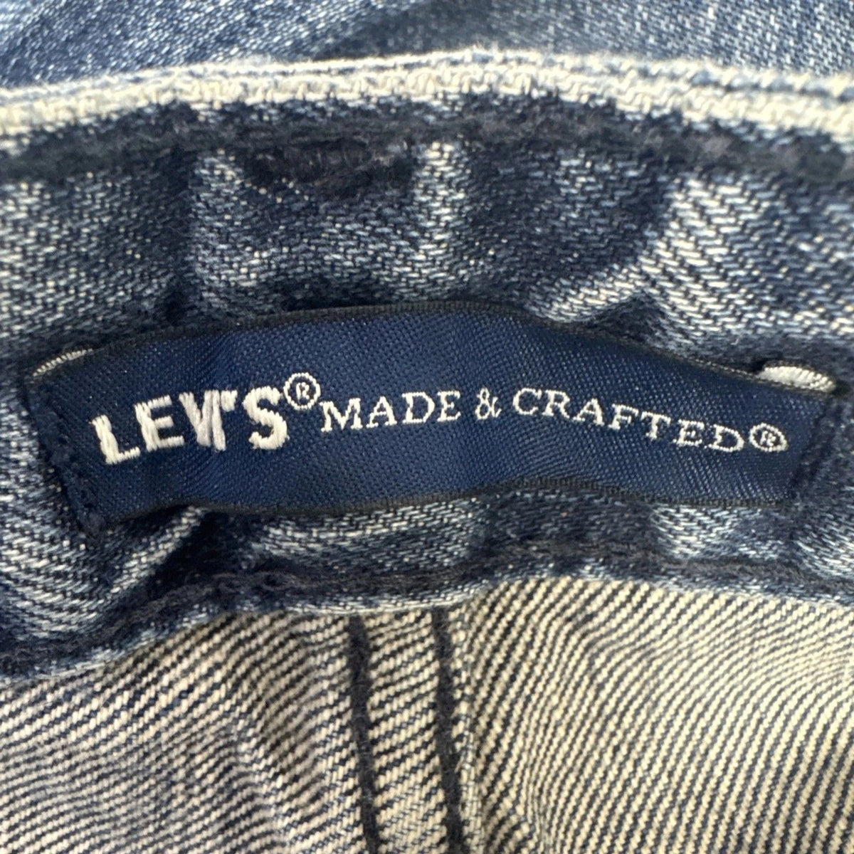 Levis Made Crafted Womens Two Tone Side Stripe Straight Leg Jeans 26 Cotton Blue
