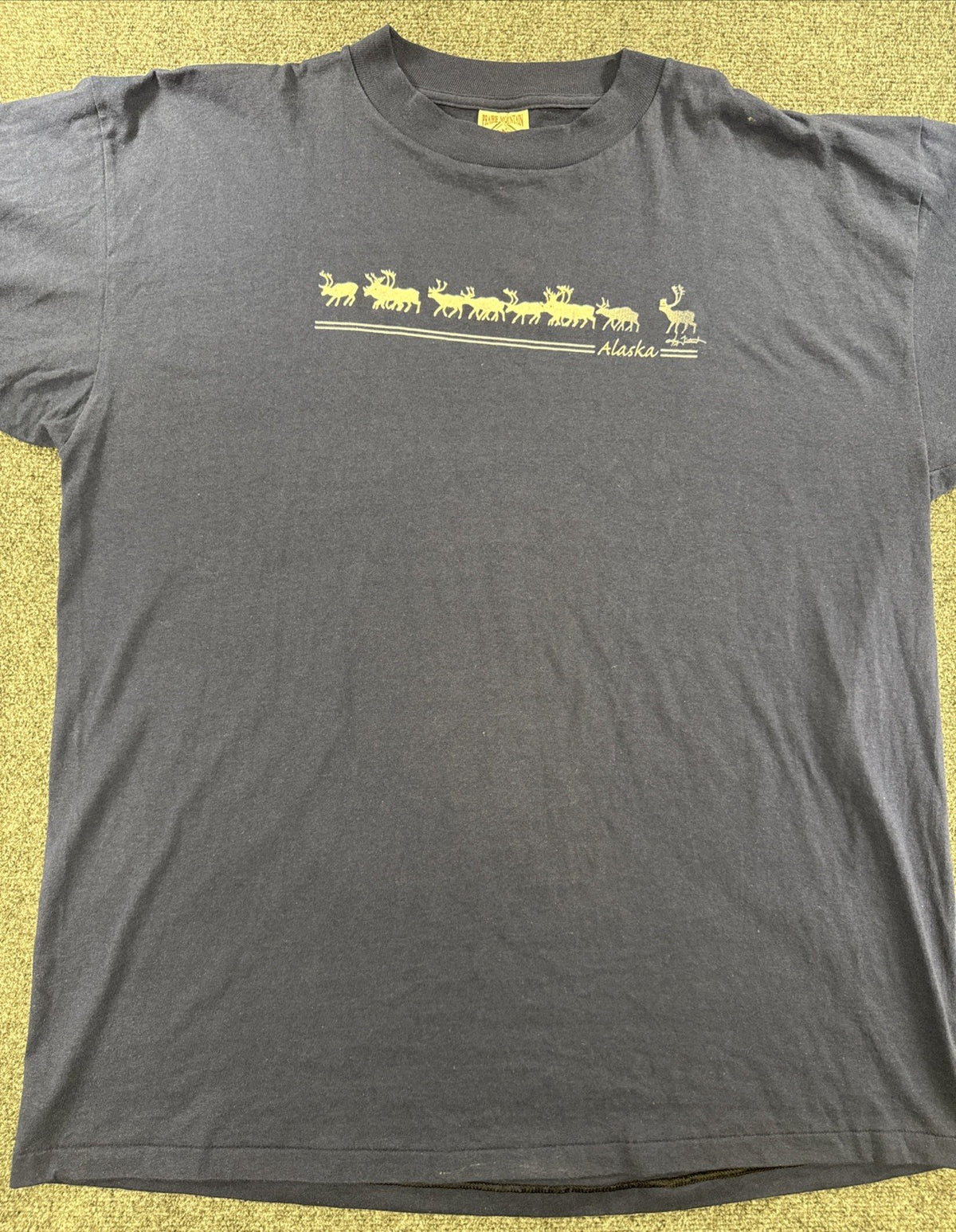 Vintage 90s Prairie Mountain Alaska Caribou T-Shirt XL USA Single Stitch