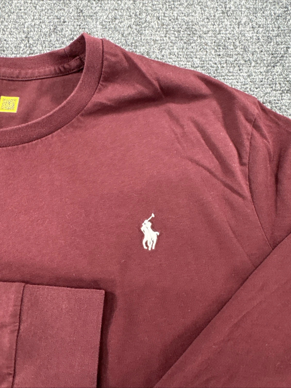 Polo Ralph Lauren Long Sleeve T-Shirt Men's XXL Burgundy Custom Slim Fit