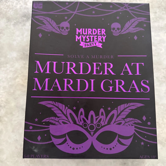Murder Mystery Adult Party Game Murder at Mardi Gras New In Box Sealed