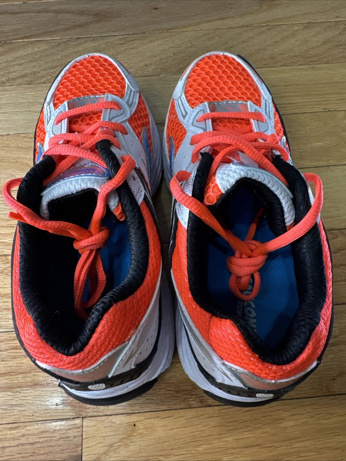 Saucony Omni 9 KDZ Big Kids 4.5 Orange Gray Black Retro Sneakers EUC