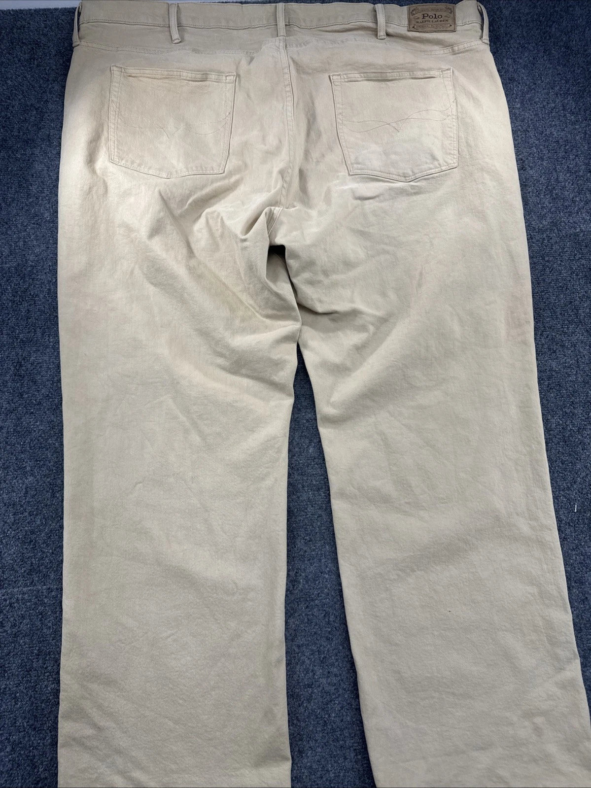 Polo Ralph Lauren Hampton Jeans Mens 52B x 32 Tan Relaxed Straight Big Tall