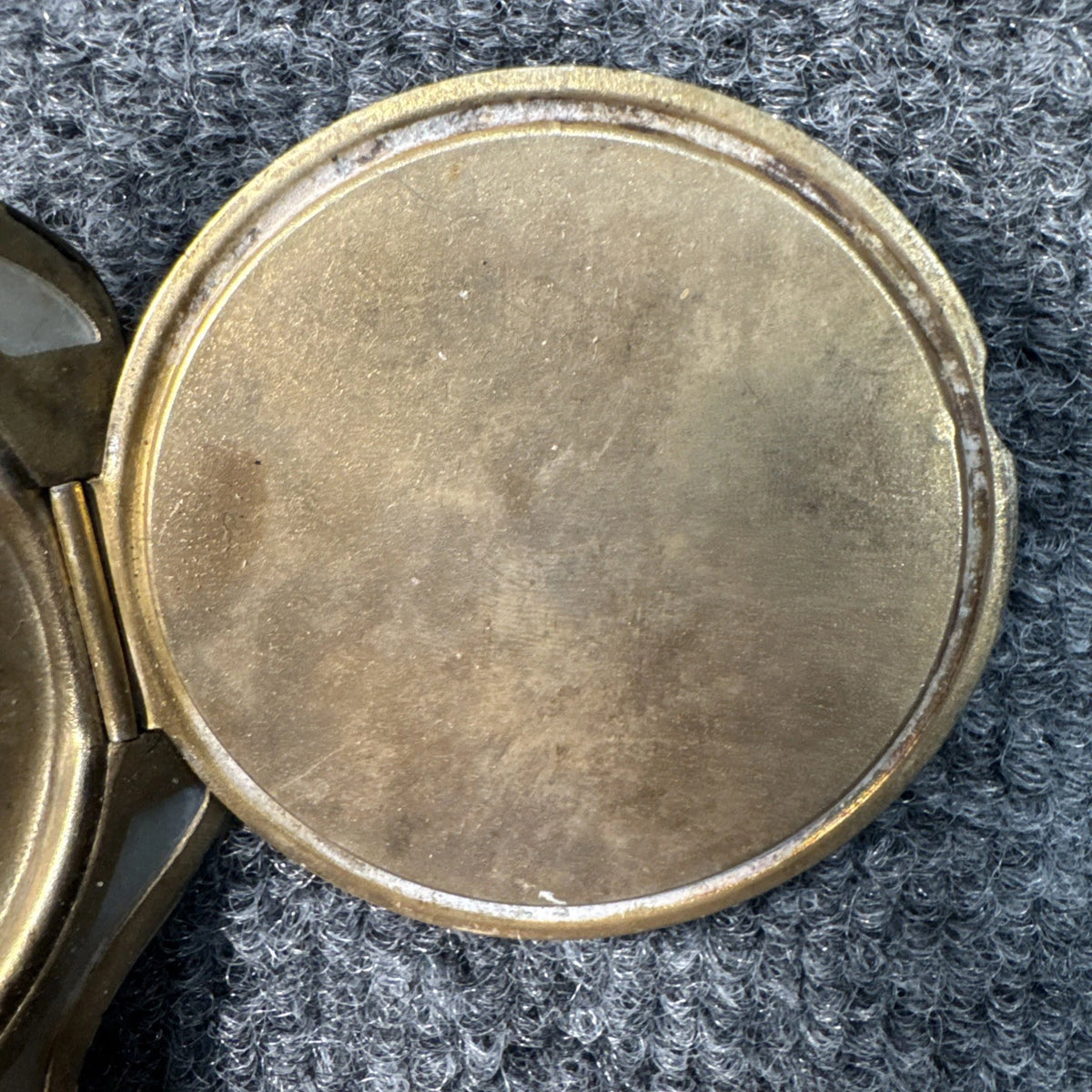 Vintage Soviet 875 Silver Gilded Shell Compact Mirror Makeup Box 90g USSR