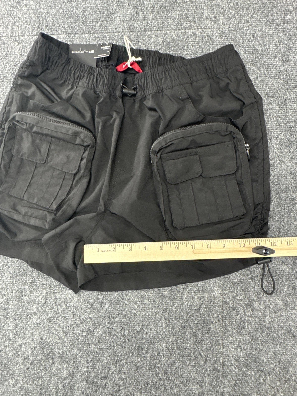 Smoke Rise Red Karina Shorts Womens Medium Black Curvy Fit Cargo Pockets Utility