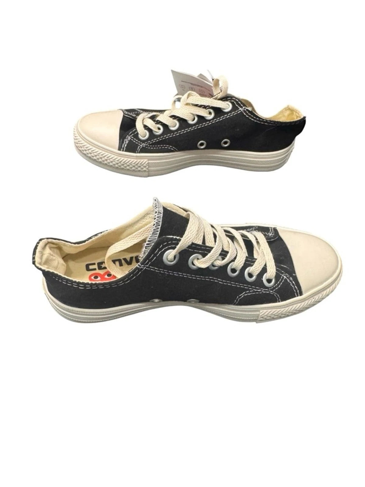 Converse Comme des Garcons Play Low Top Women's 7 Black Red Heart BNWT Shoe