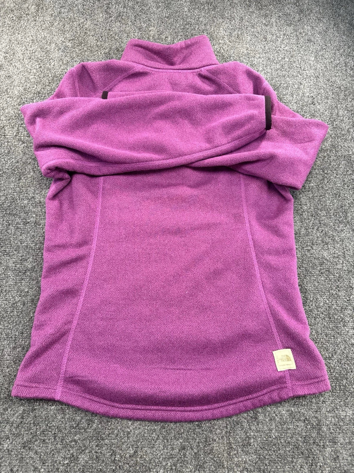 The North Face Women's Purple Button Shawl-Collar Pullover Size M Pre-Owned