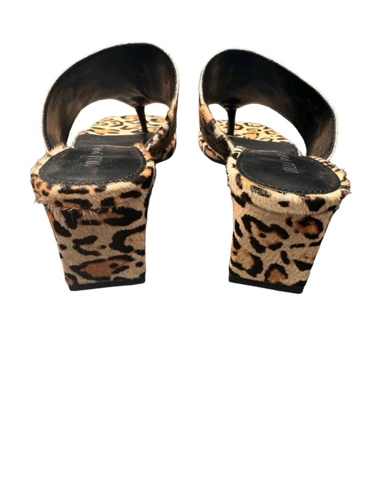 Villa Rouge Leopard Print Toe Loop Mule Sandals Women's 6.5 Low Heel New Box