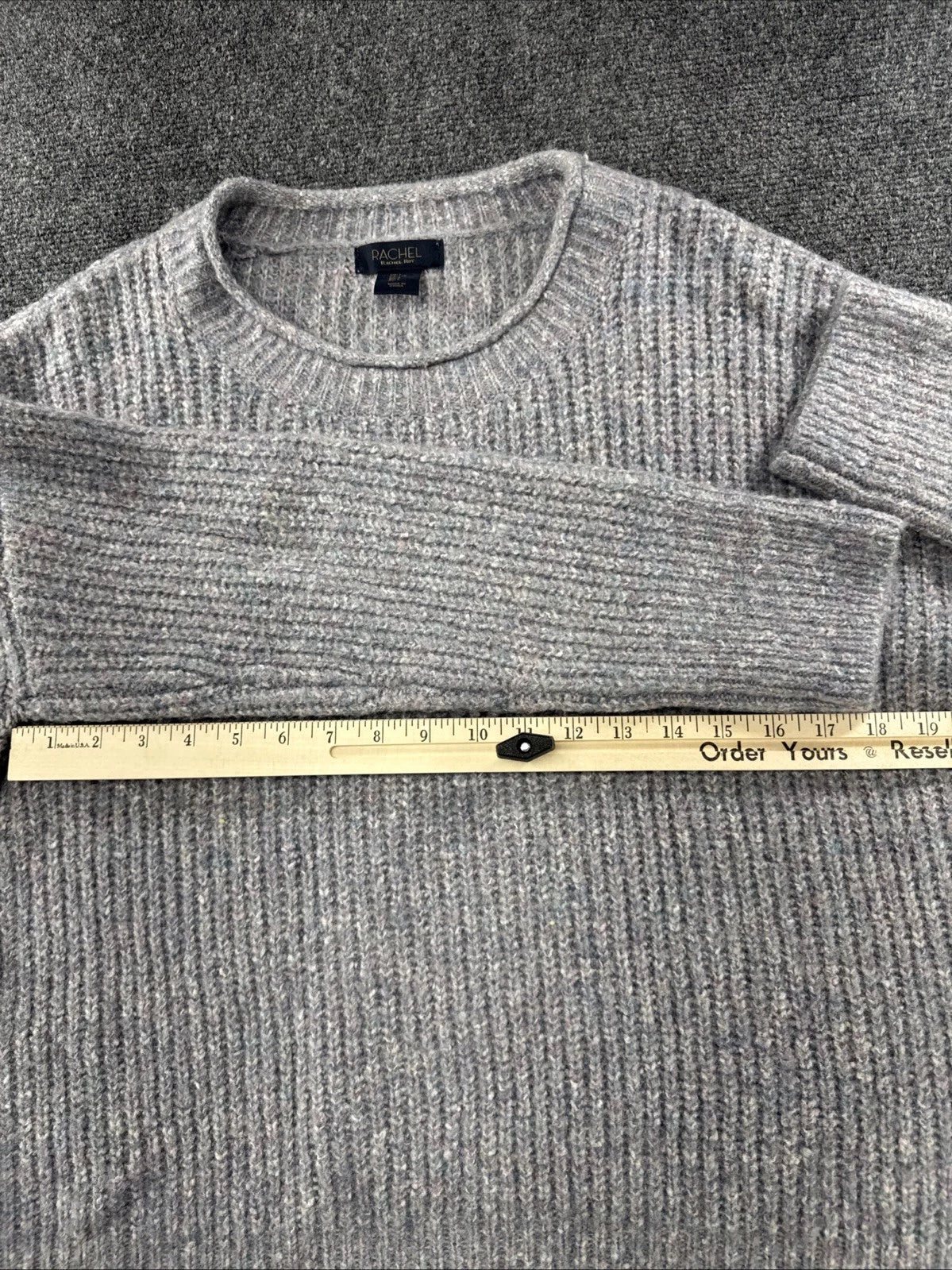 Rachel Rachel Roy Marled Knit Sweater Women's Large Cozy Crewneck Pullover