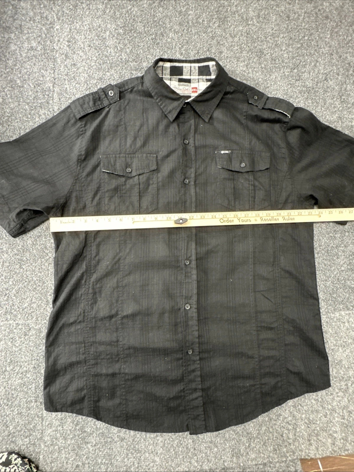 Sovereign Code Black Utility Button Shirt Men's 2XL Military Streetwear