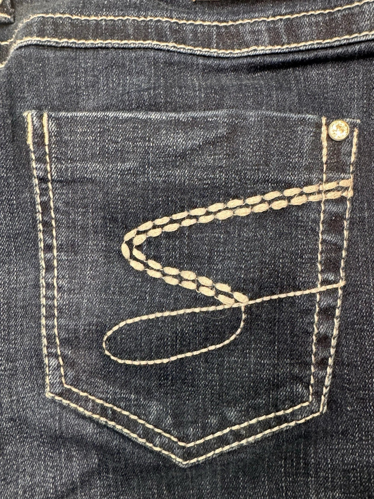Vintage Seven For All Mankind Skinny Jeans Womens 10 Blue White Stitching Y2K EU