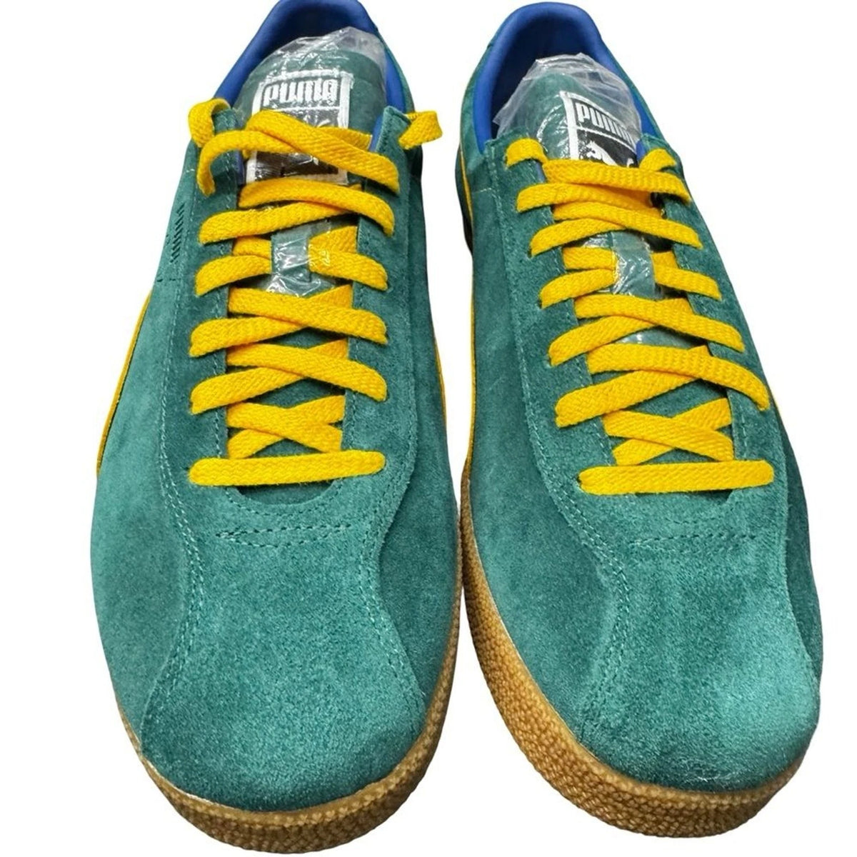 PUMA Brasil Mens 11 Dark Myrtle Tangerine Suede Sneakers 401048-01 NIB