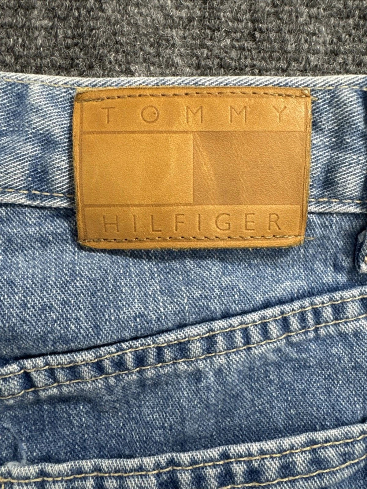 Vintage Y2K Tommy Hilfiger Jeans Womens 8 Studded Hem Wide Leg Made Canada 2002