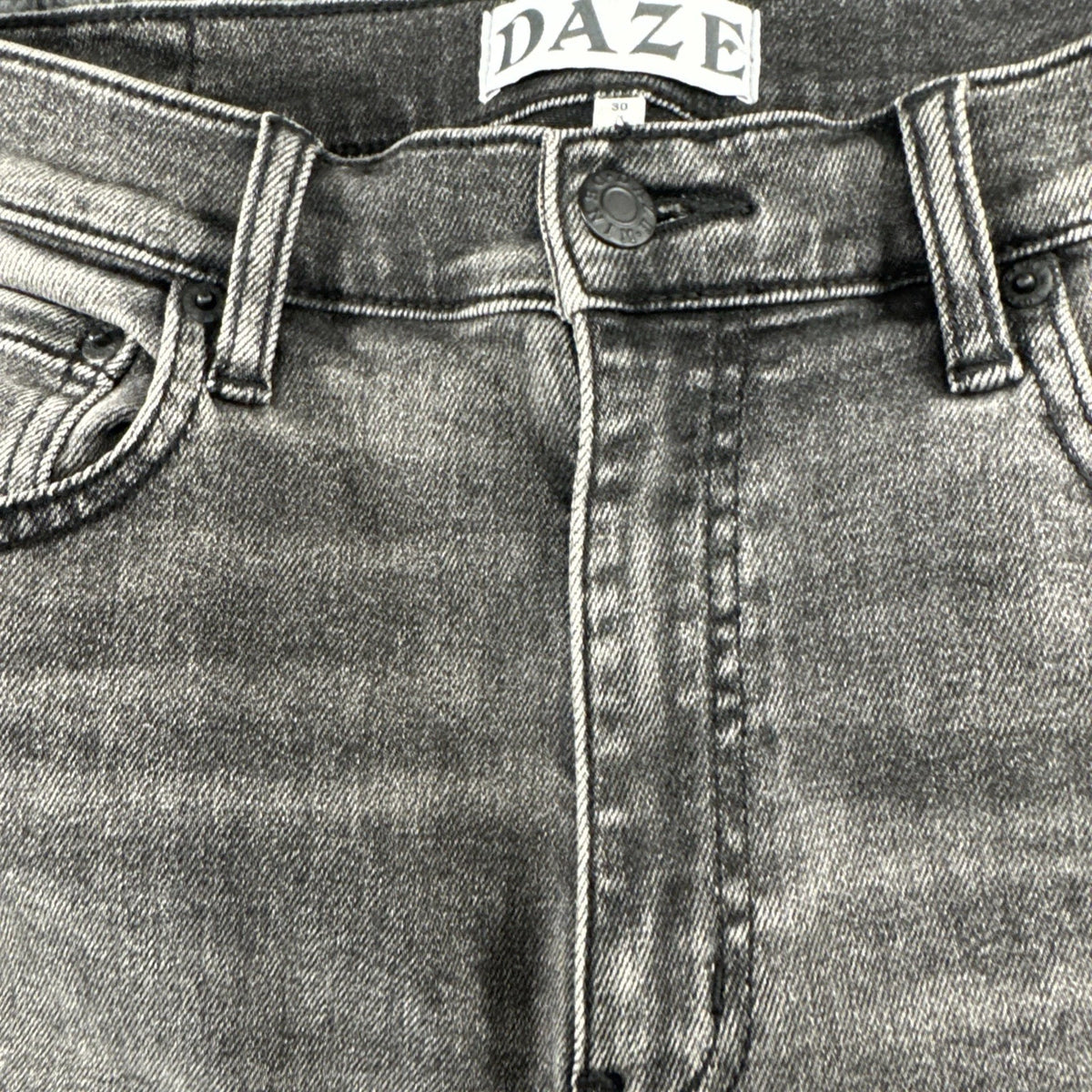 DAZE Denim Far Out High Rise Wide Leg Jeans Womens 30 Black Washed EUC Stretch