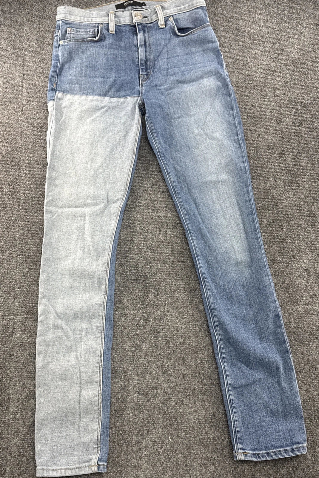 Hudson Barbara Skinny Jeans Size 26 Made USA Two Tone Colorblock Denim