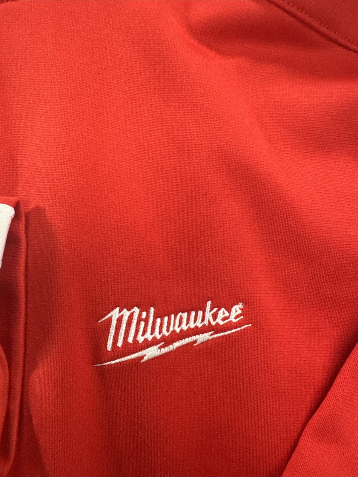 Under Armour Milwaukee Tool 1/4 Zip Pullover Men’s Medium Red Loose Fit