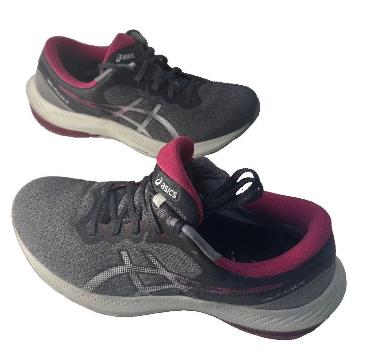 ASICS Gel-Pulse 13 Women's Size 8 Gray Pink Running Shoes 1012B035