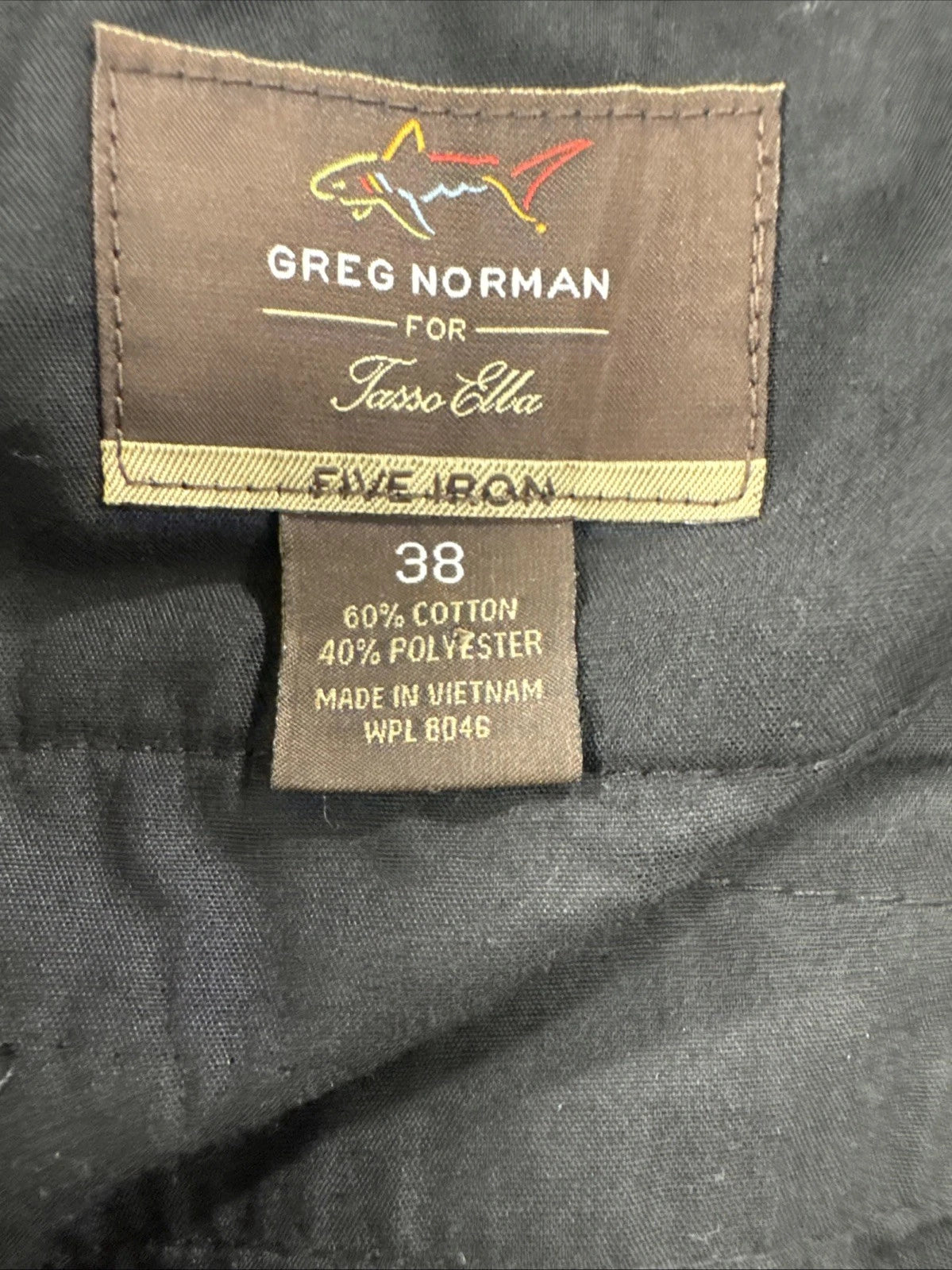 Greg Norman Tasso Elba Cargo Golf Shorts Men’s 38 Black Flat Front
