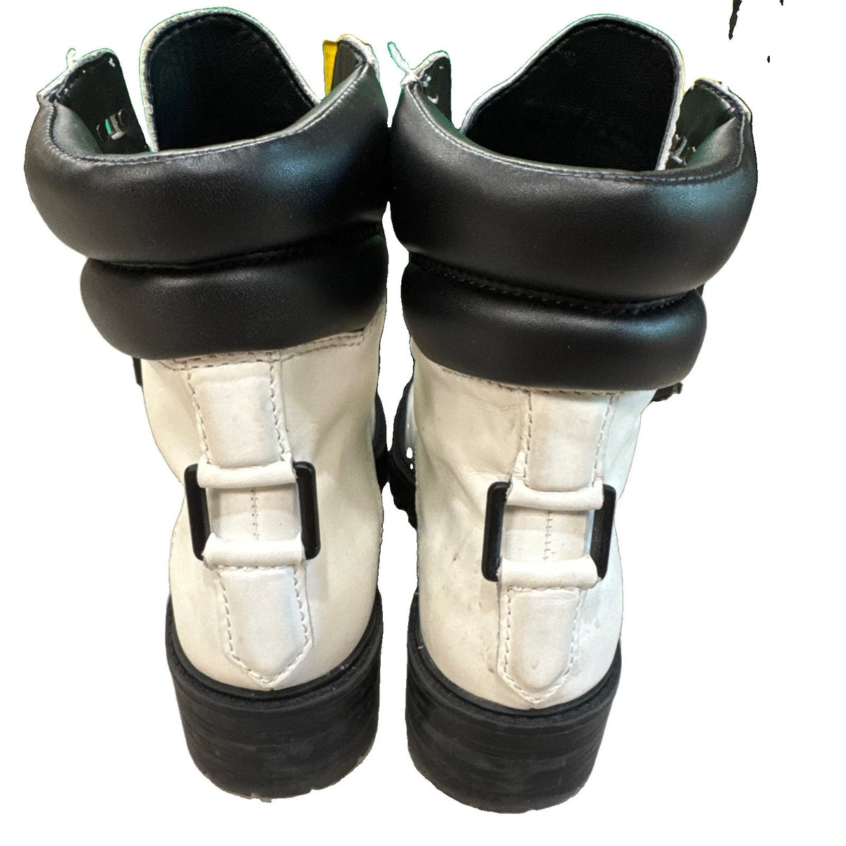 Kendall + Kylie East White Leather Combat Boots Women’s Size 7M w/ Box
