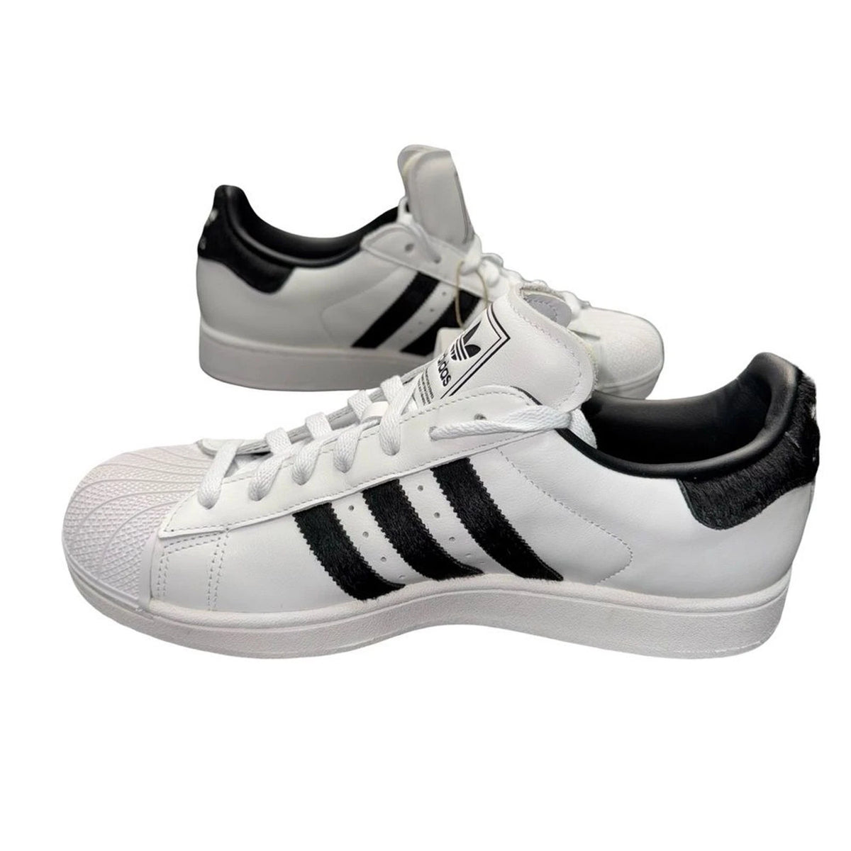 adidas Superstar II W Women’s 11 White Black Faux Fur Stripes IH9267 New