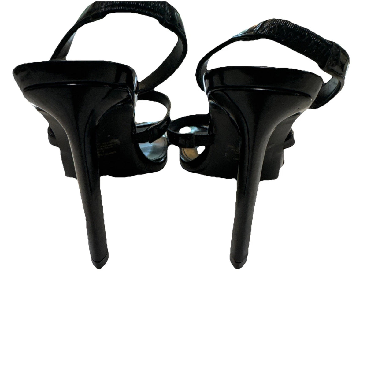 STEVE MADDEN Gracey Black Square Toe Stiletto Heeled Sandal 6.5 EUC