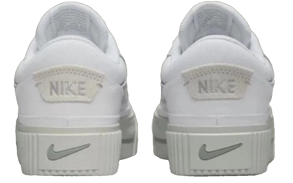 Nike Court Legacy Lift White Silver Sneakers Women 11 Men 9.5 NIB HQ2307-100