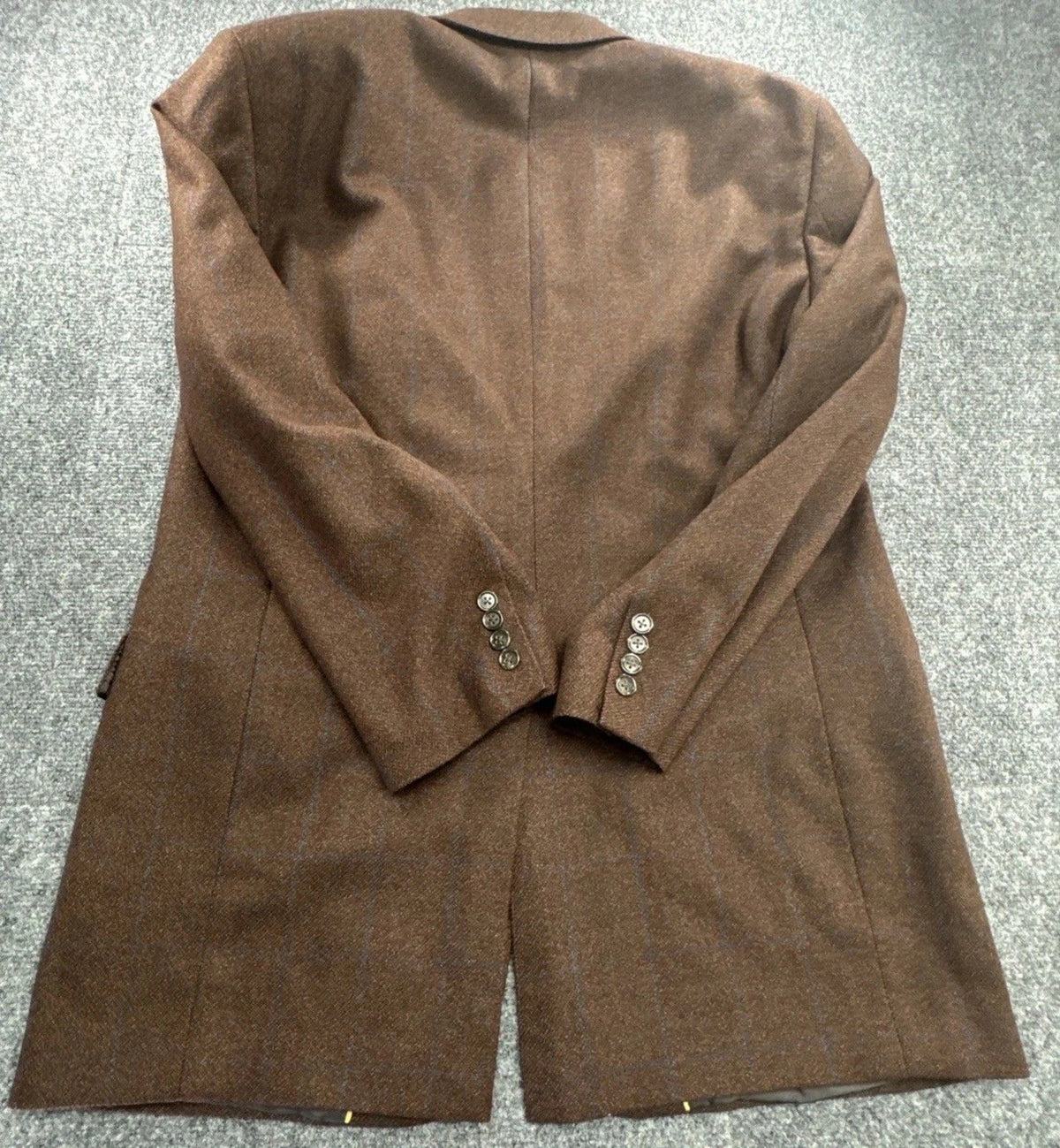 Vintage Hart Schaffner Marx Gold Trumpeter Blazer Men’s 44L Plaid USA Union Made