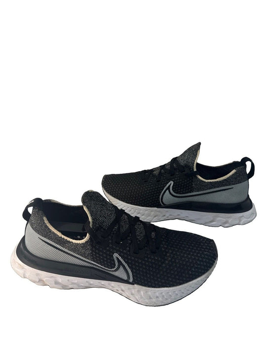 Nike React Infinity Run Flyknit Men 8.5 Black White Running Shoes CD4371-012