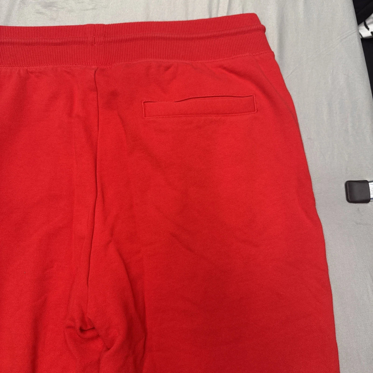 Hugo Boss Mens Large Red Black Checkered Logo Jogger Pants Athleisure