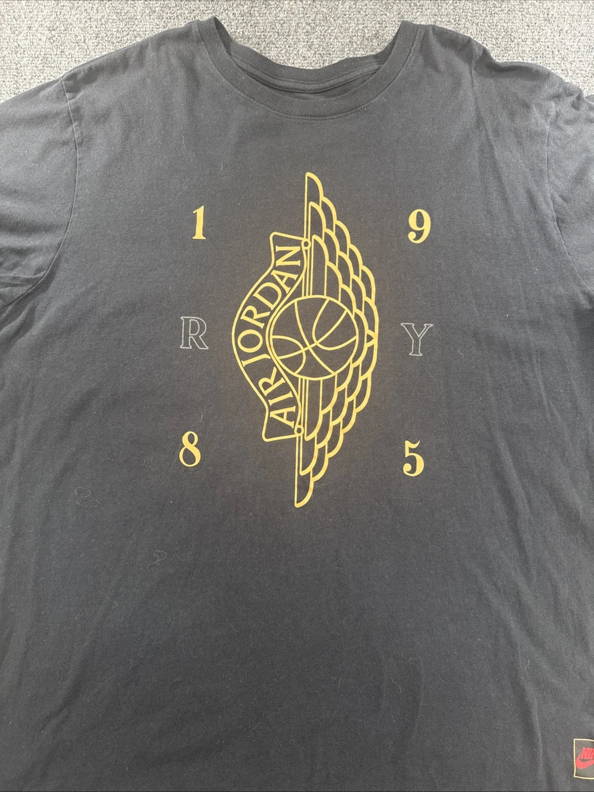 Air Jordan 1985 Wings Logo Graphic T-Shirt Black Men’s XXL Nike Air Cotton