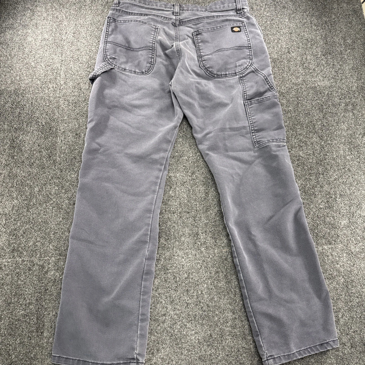 Dickies FLEX Carpenter Work Pants Gray Utility Relaxed Fit Men’s 30x32