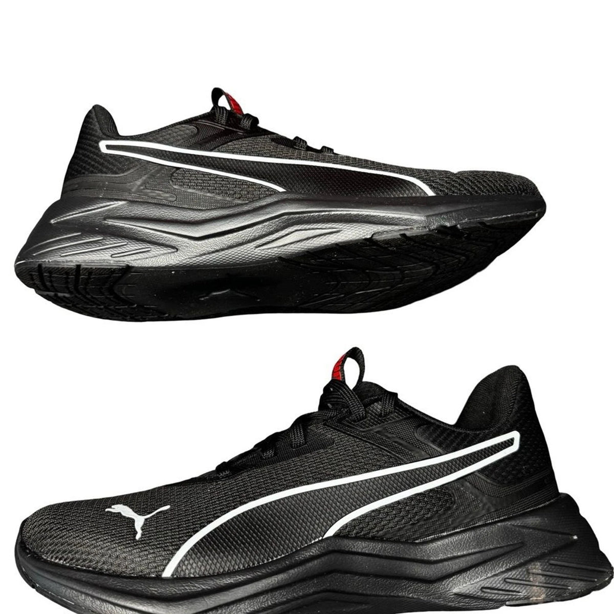 Puma Disperse Men’s Sneakers Size 8.5 Black White Red BNIB 312263-03