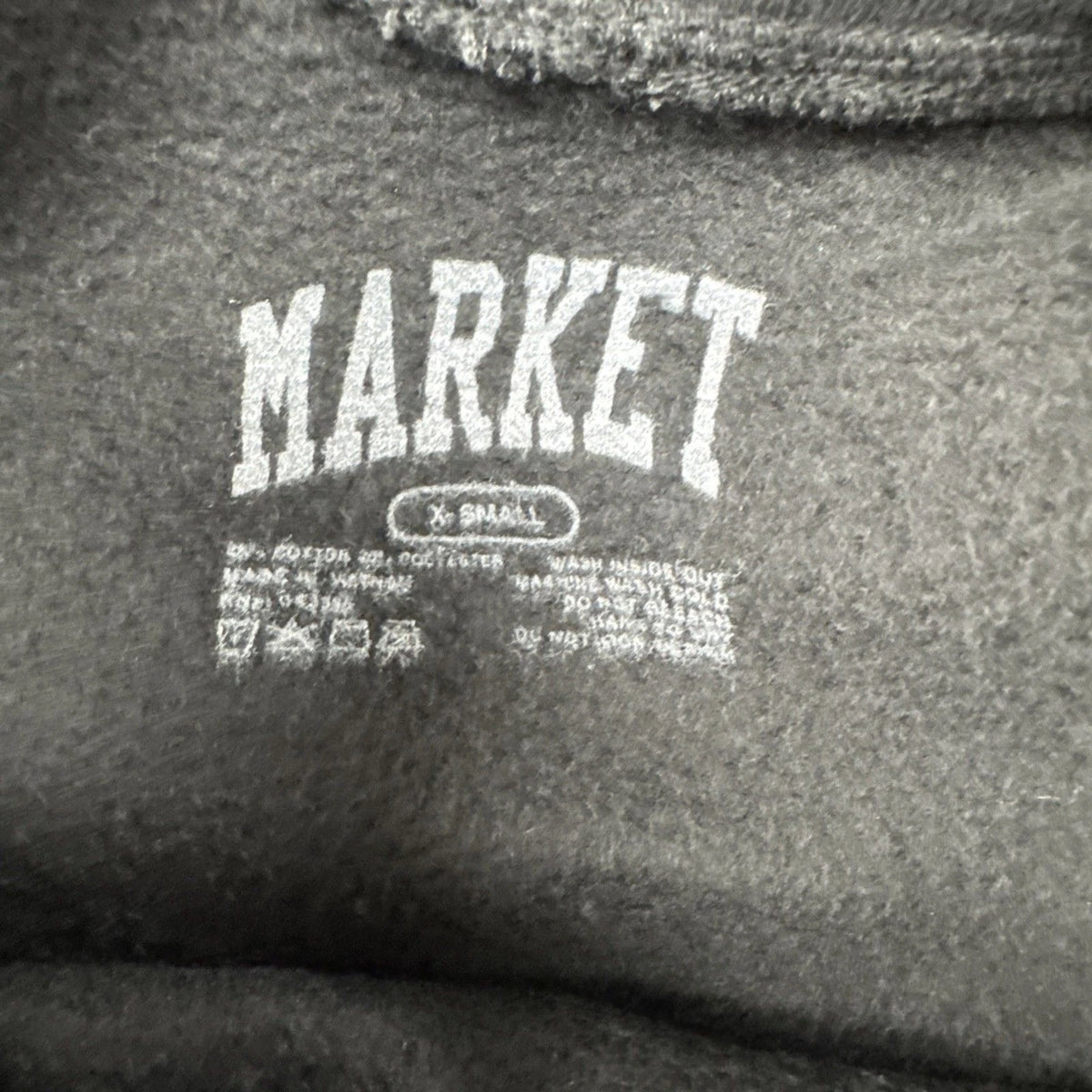 Market Cherry Thank You For The Memories Hoodie XS Black Oversized Graphic NWT