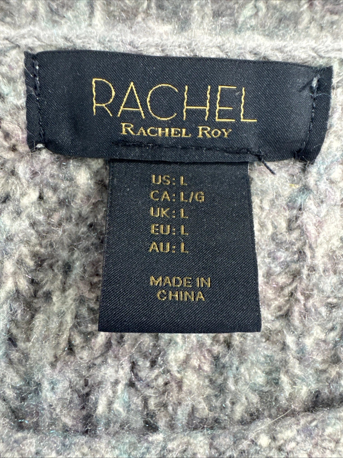 Rachel Rachel Roy Marled Knit Sweater Women's Large Cozy Crewneck Pullover