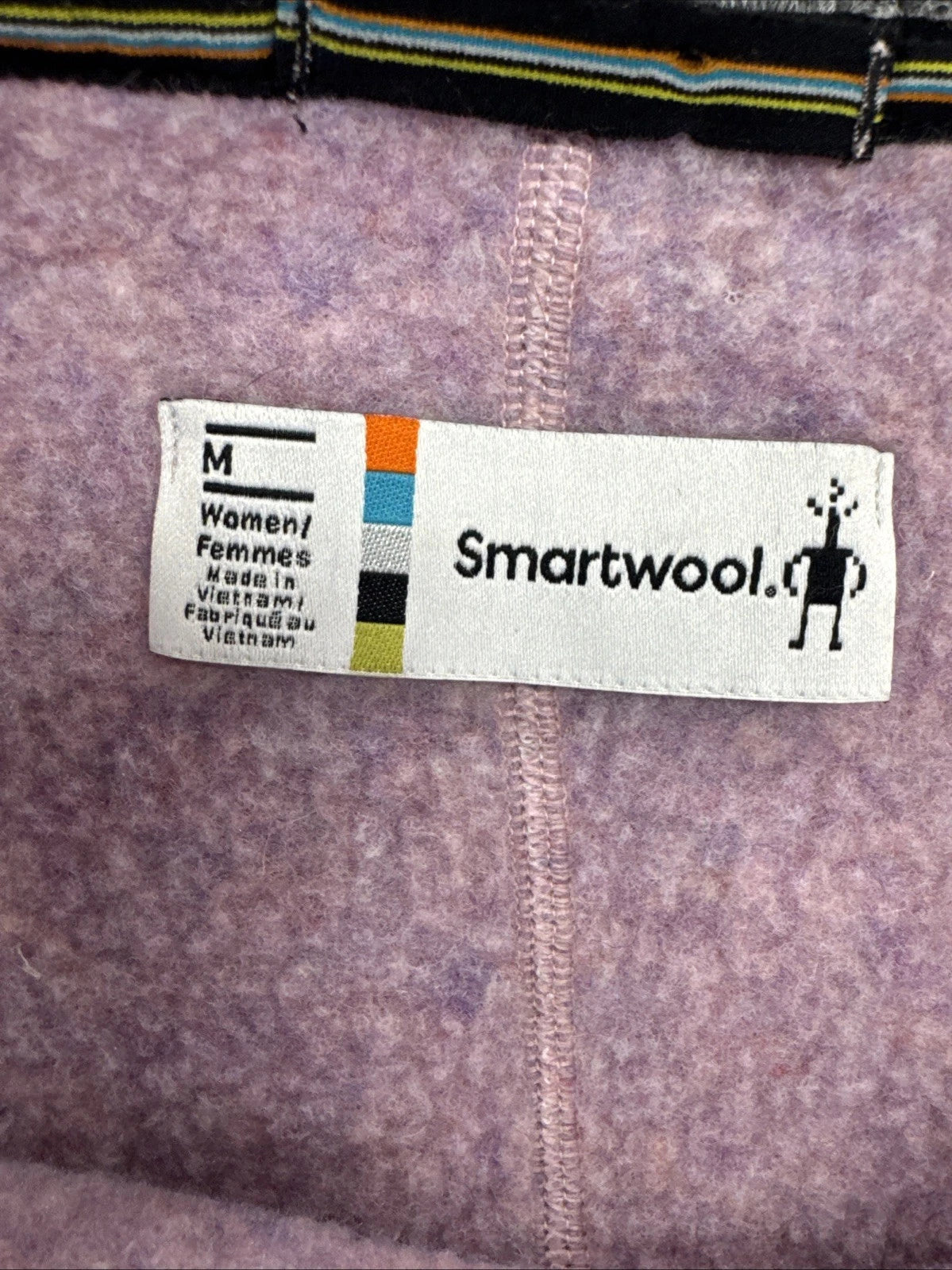 Smartwool Hudson Trail Women's M Pink Wool Blend Fleece Pullover SW011525