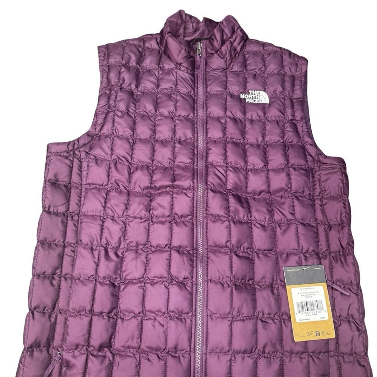 The North Face Insulated Vest Men's M Black Currant Purple Full Zip NWT