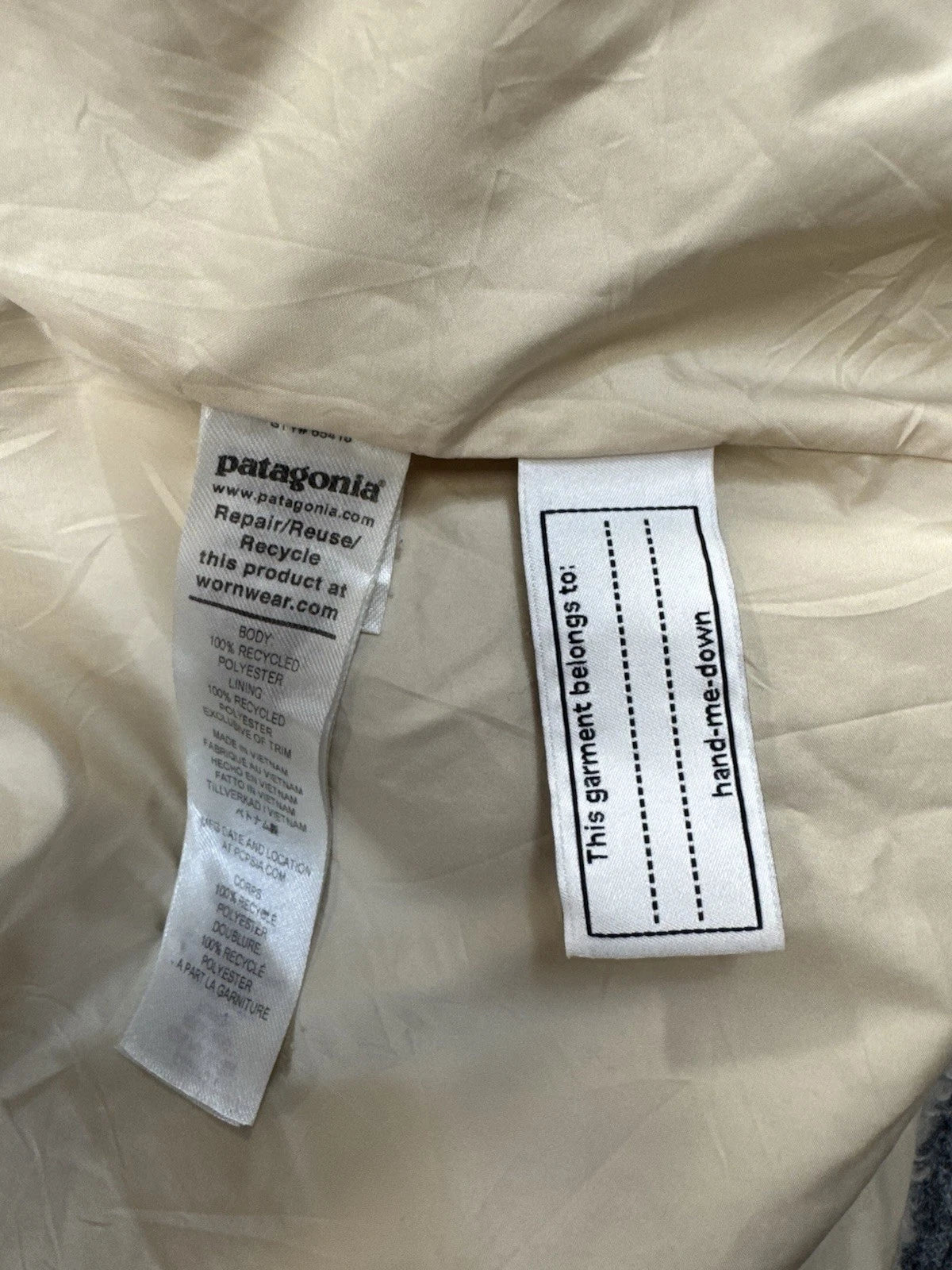 Patagonia Kids' Retro-X Bomber Jacket Sherpa Natural FA22 Size S