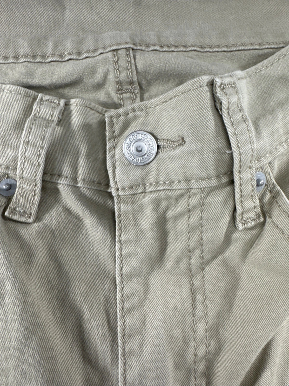 Levi's 514 Straight Fit Khaki Jeans Men's 32x30 Beige Stretch Denim Casual Pants