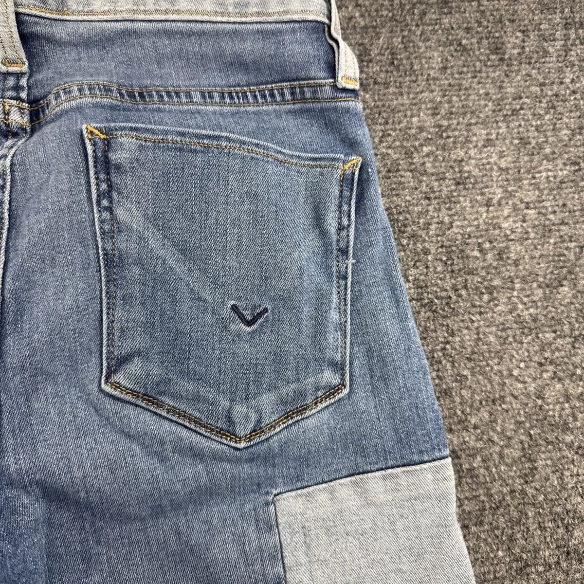 Hudson Barbara Skinny Jeans Size 26 Made USA Two Tone Colorblock Denim