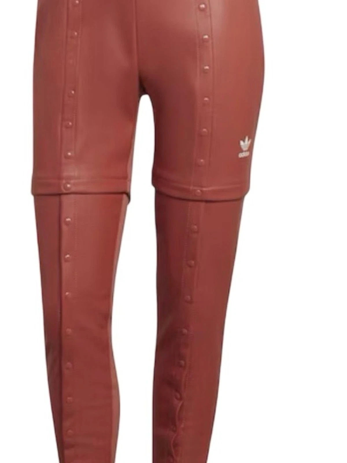 adidas Always Original Women’s XS Faux Leather Snap Pants HC3029 NWT