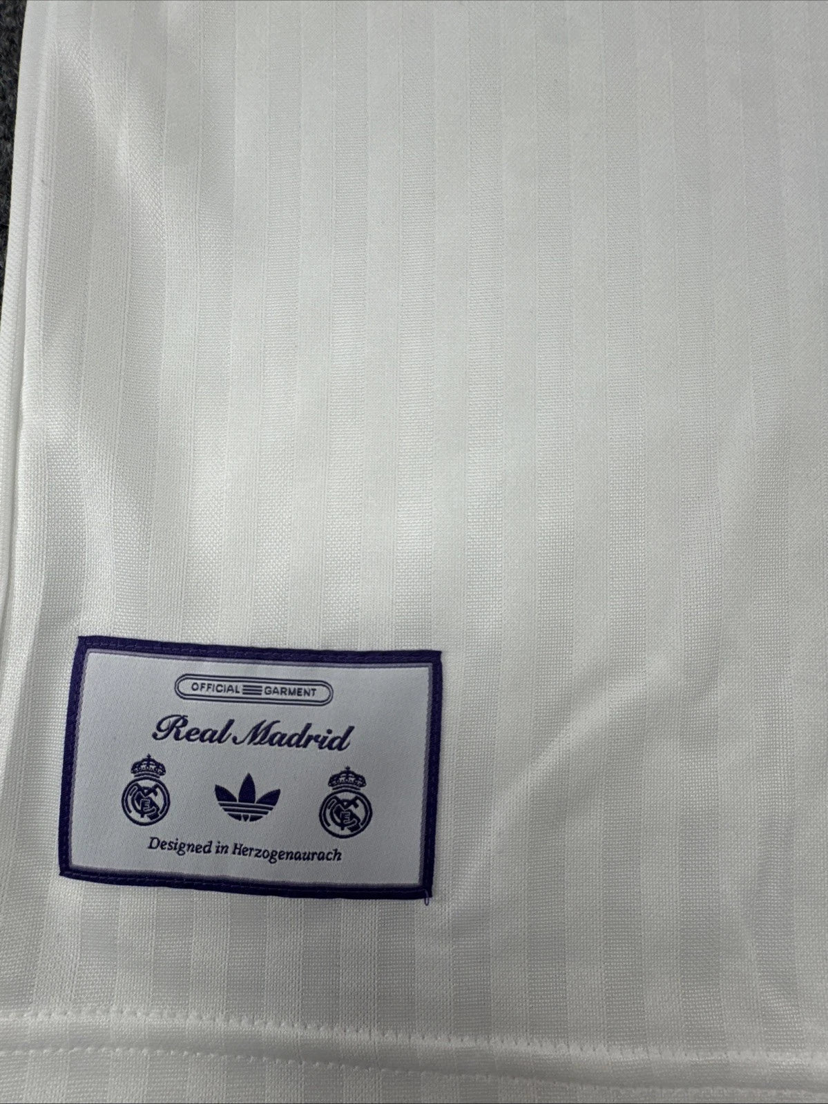 adidas Real Madrid Terrace Icons Jersey 2XL White Purple JF2581 NWT