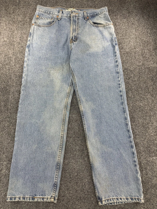 Levi's 505 Regular Fit Jeans Men's 34x30 Light Wash 100% Cotton Straight Leg