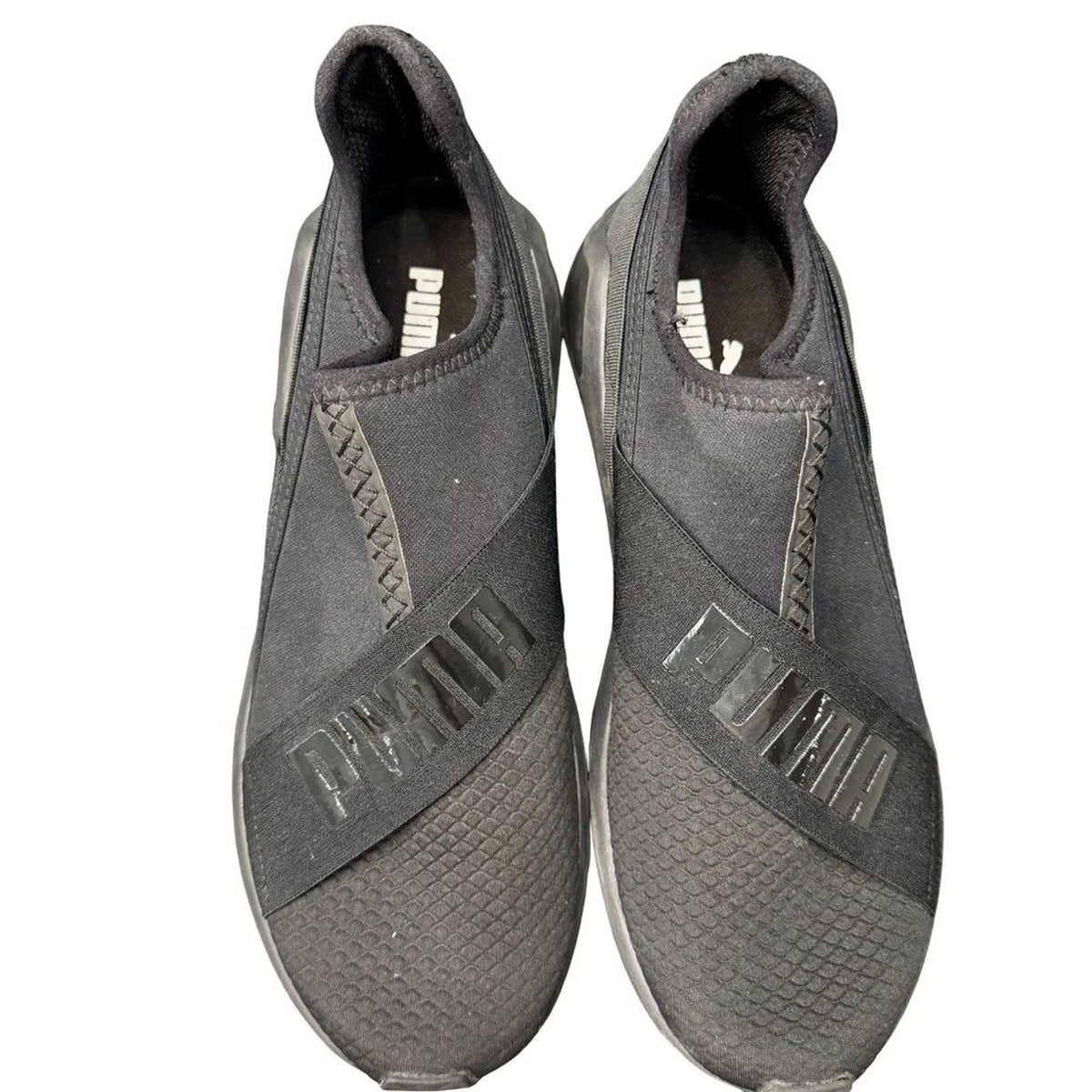 Puma Womens Black Slip-On Sneakers Size 8 Athletic Casual Shoes No Box