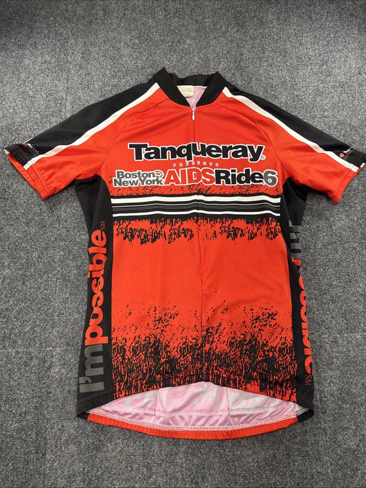 Vintage AIDS Ride 6 Tanqueray Cycling Jersey USA Made Bike Shirt M