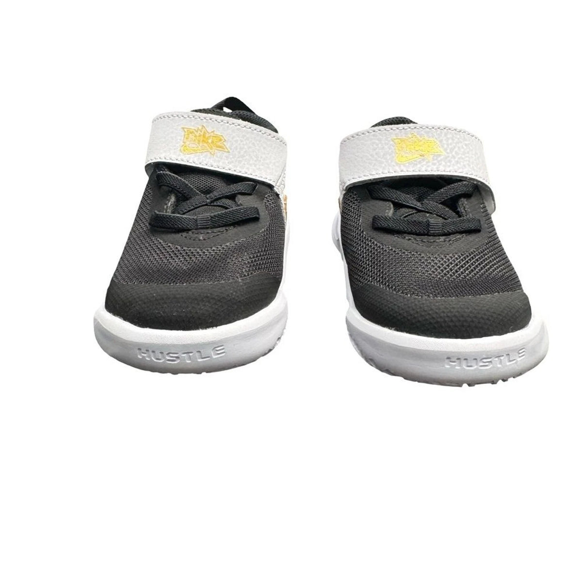 Nike Team Hustle D 10 TD Toddler 9C Black Gold Boys Basketball Shoes